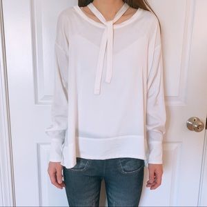 Japanese Brand Blouse with Bow Tie Neck